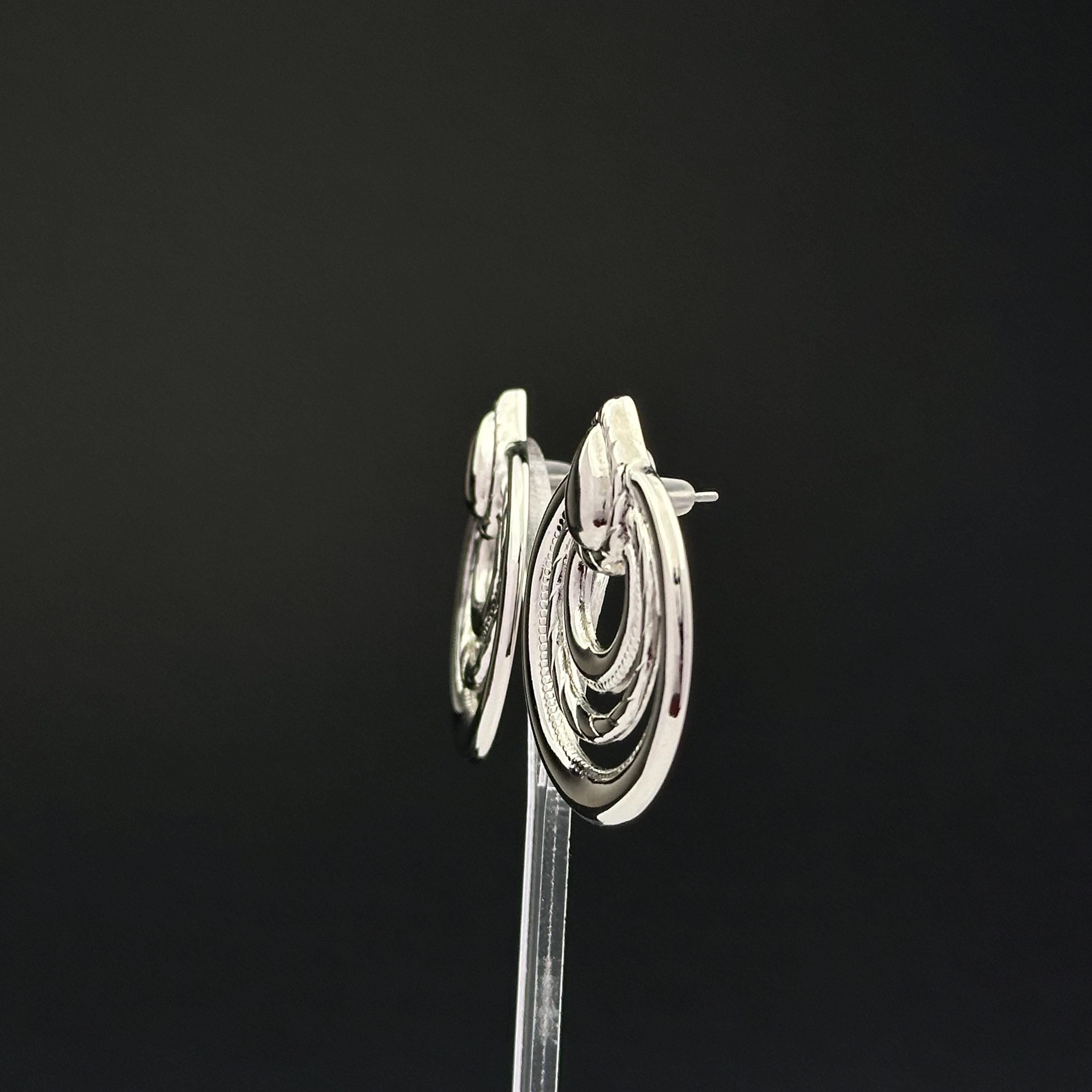 Vintage silver tone earrings