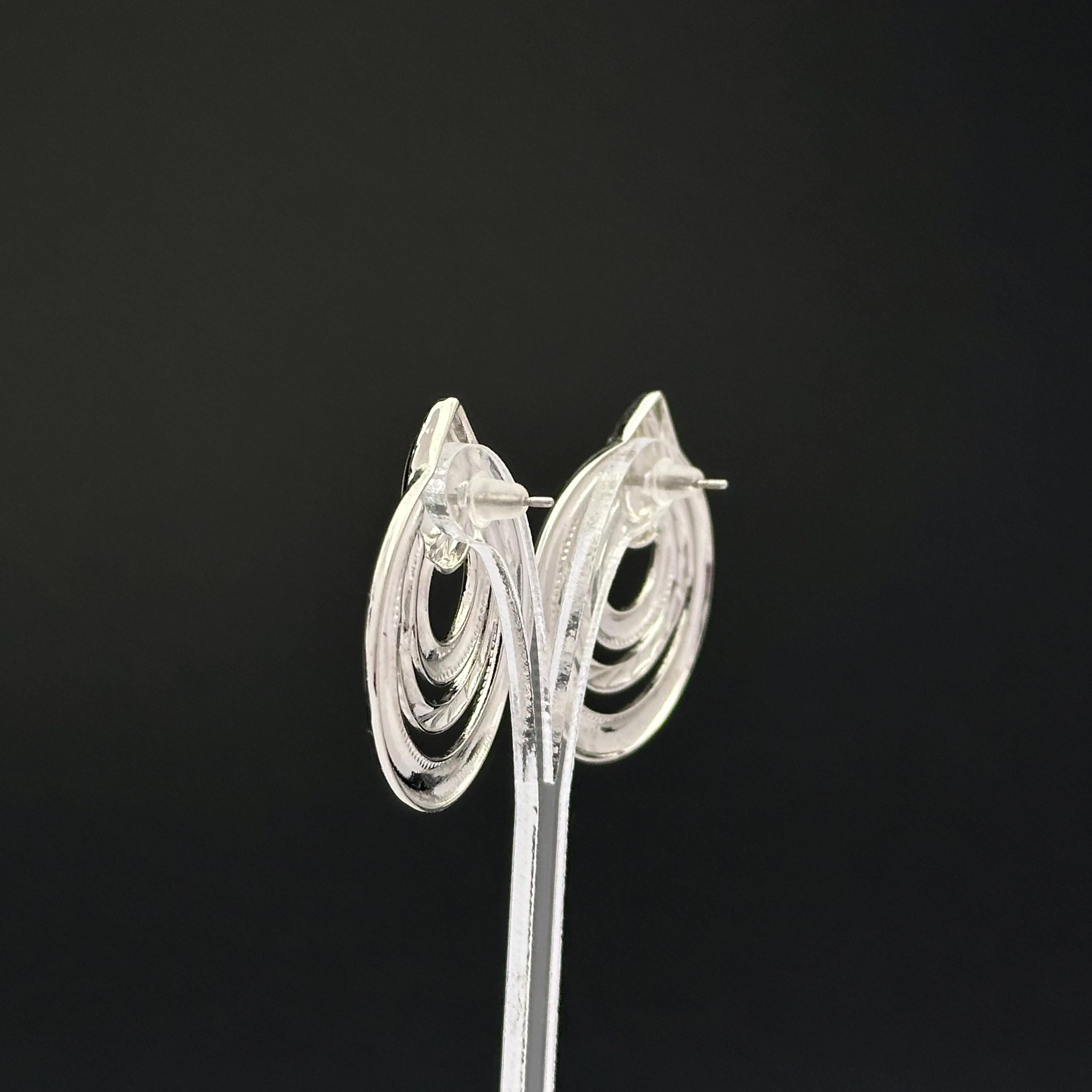 Vintage silver tone earrings