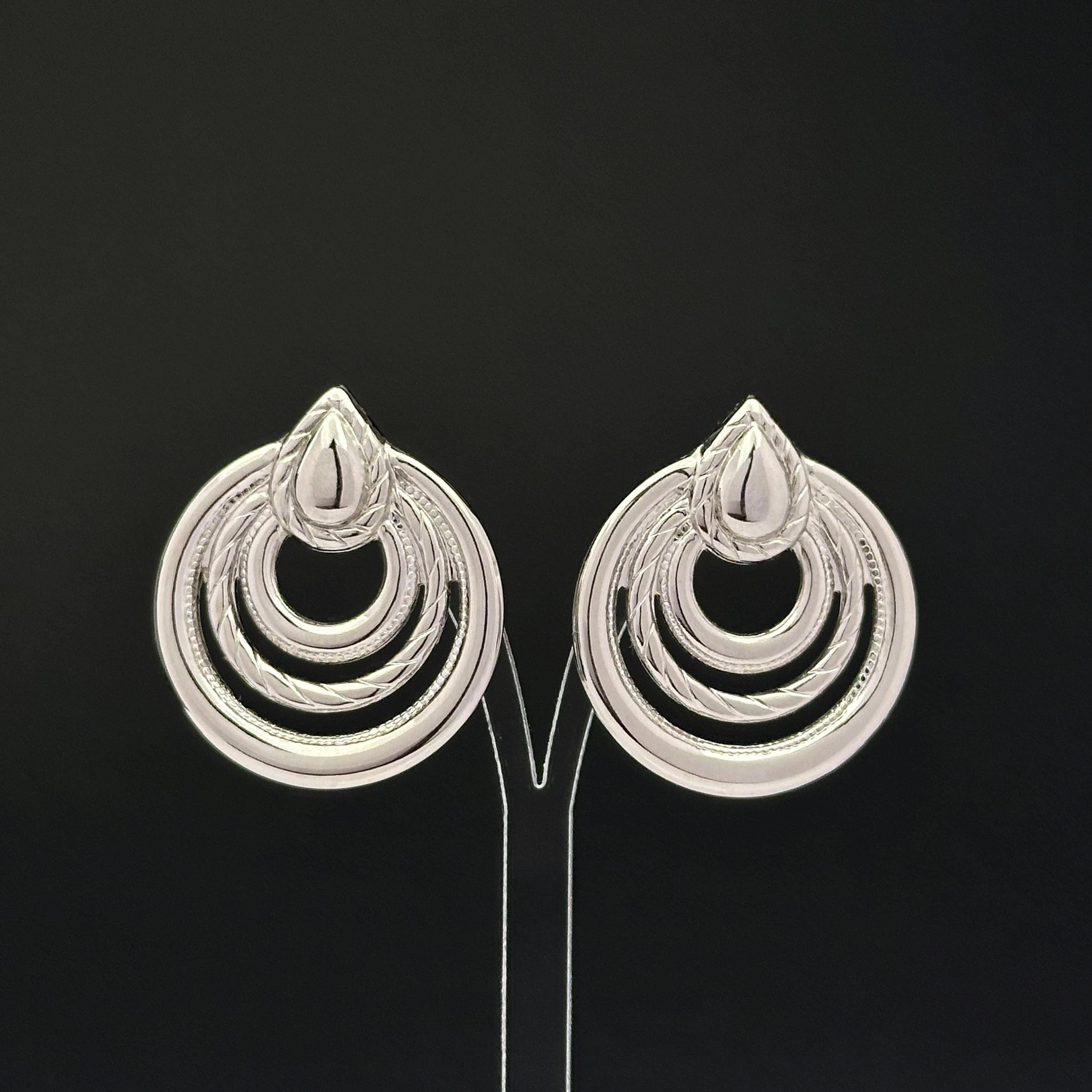 Vintage silver tone earrings
