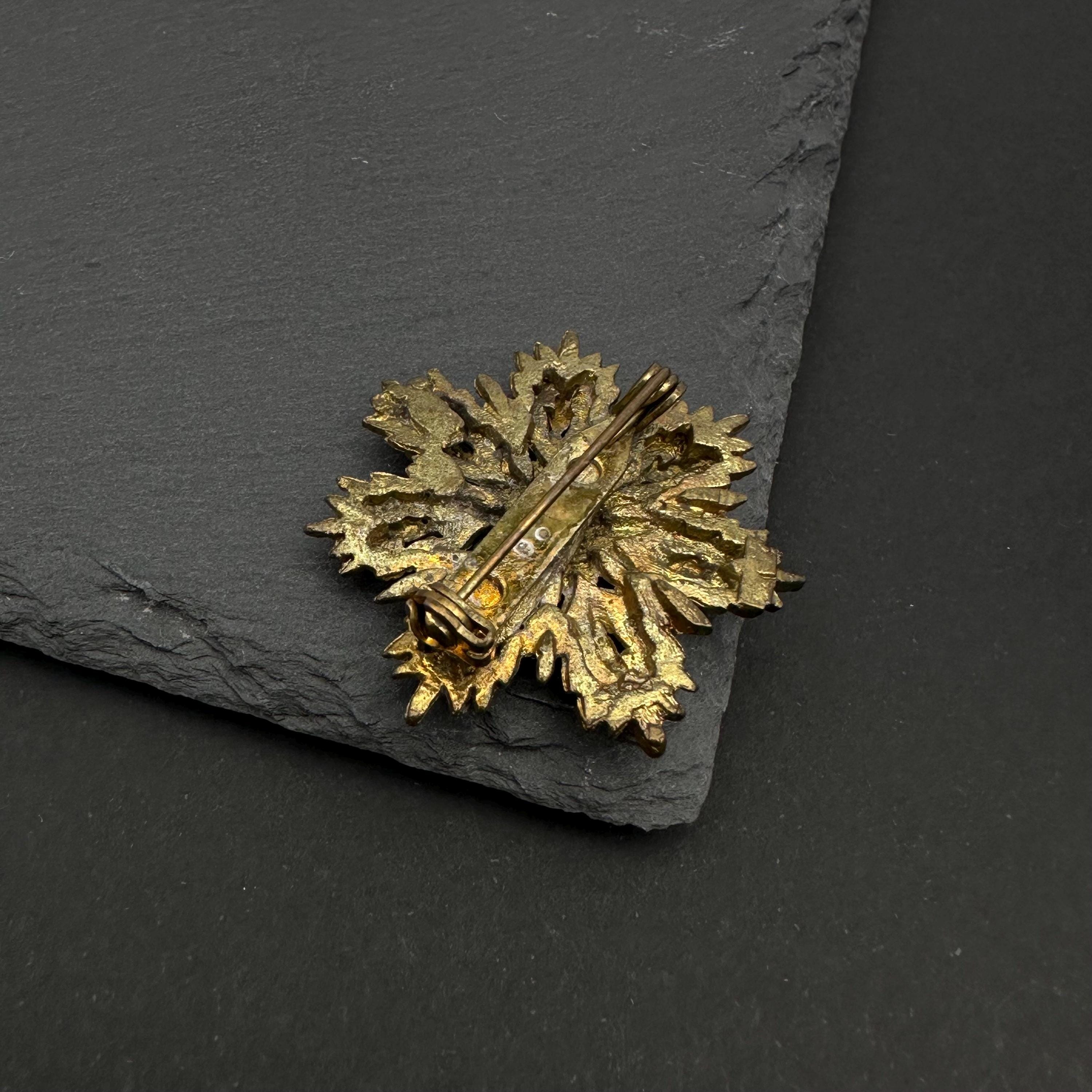 Vintage USSR bronze star brooch