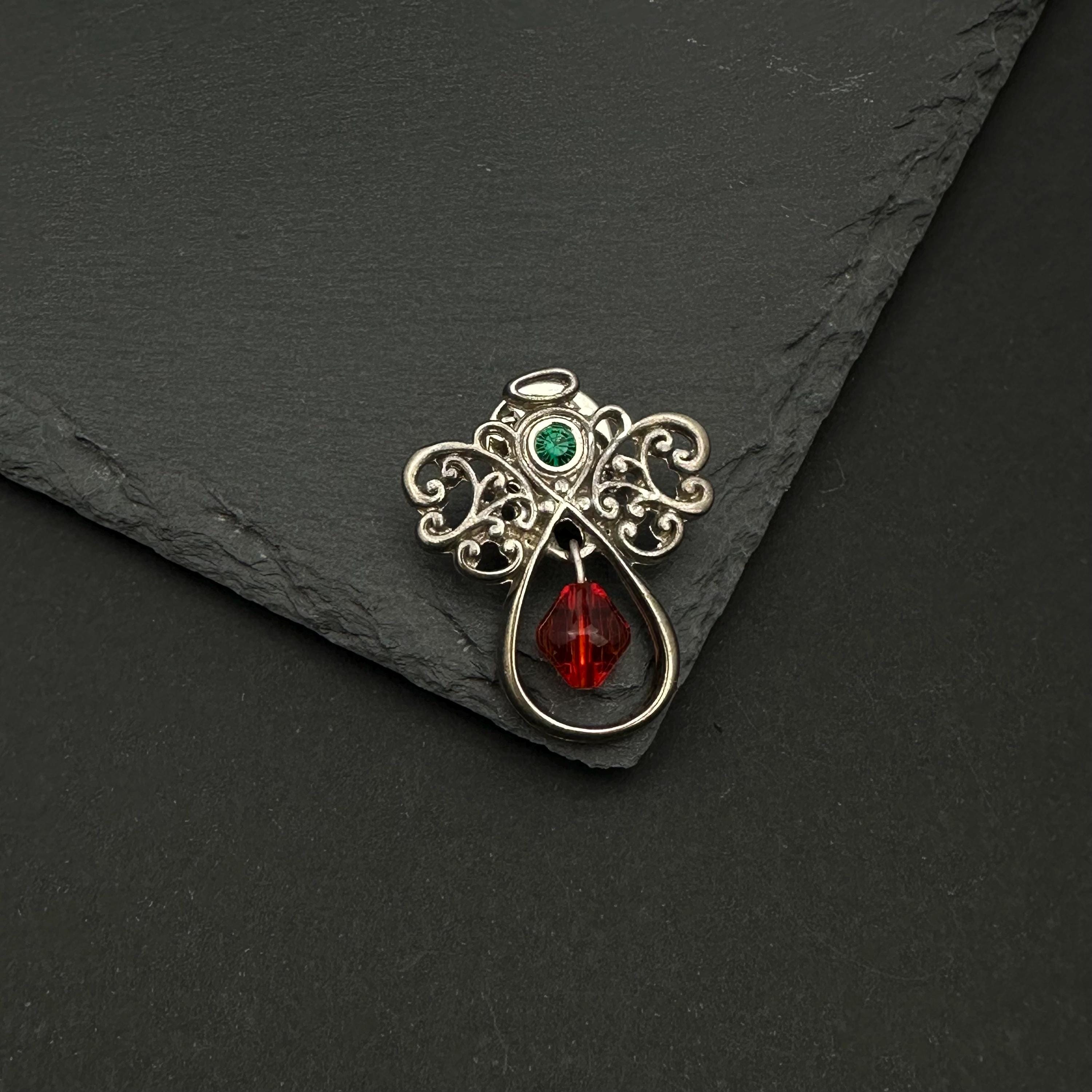 Vintage filigree angel pin