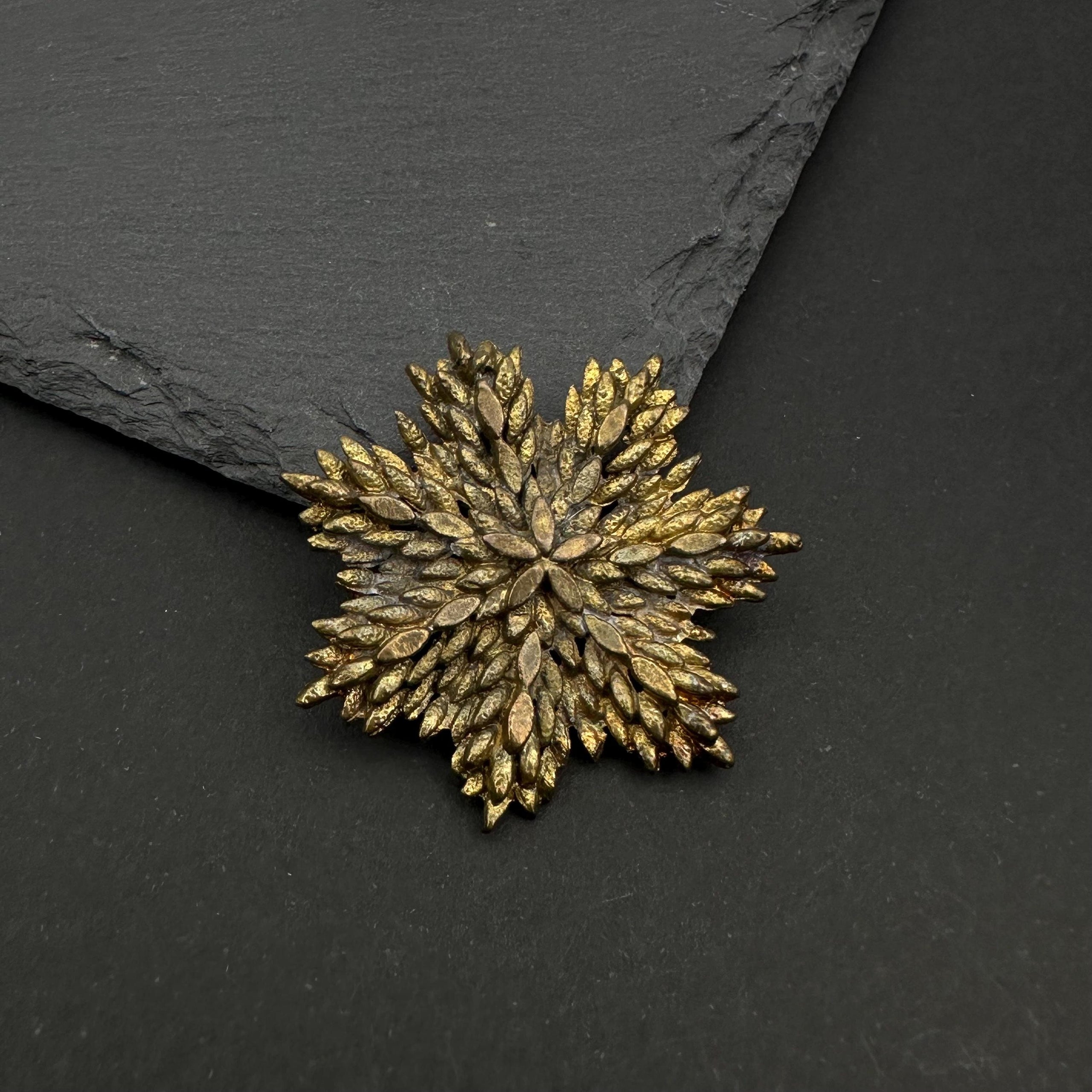 Vintage USSR bronze star brooch