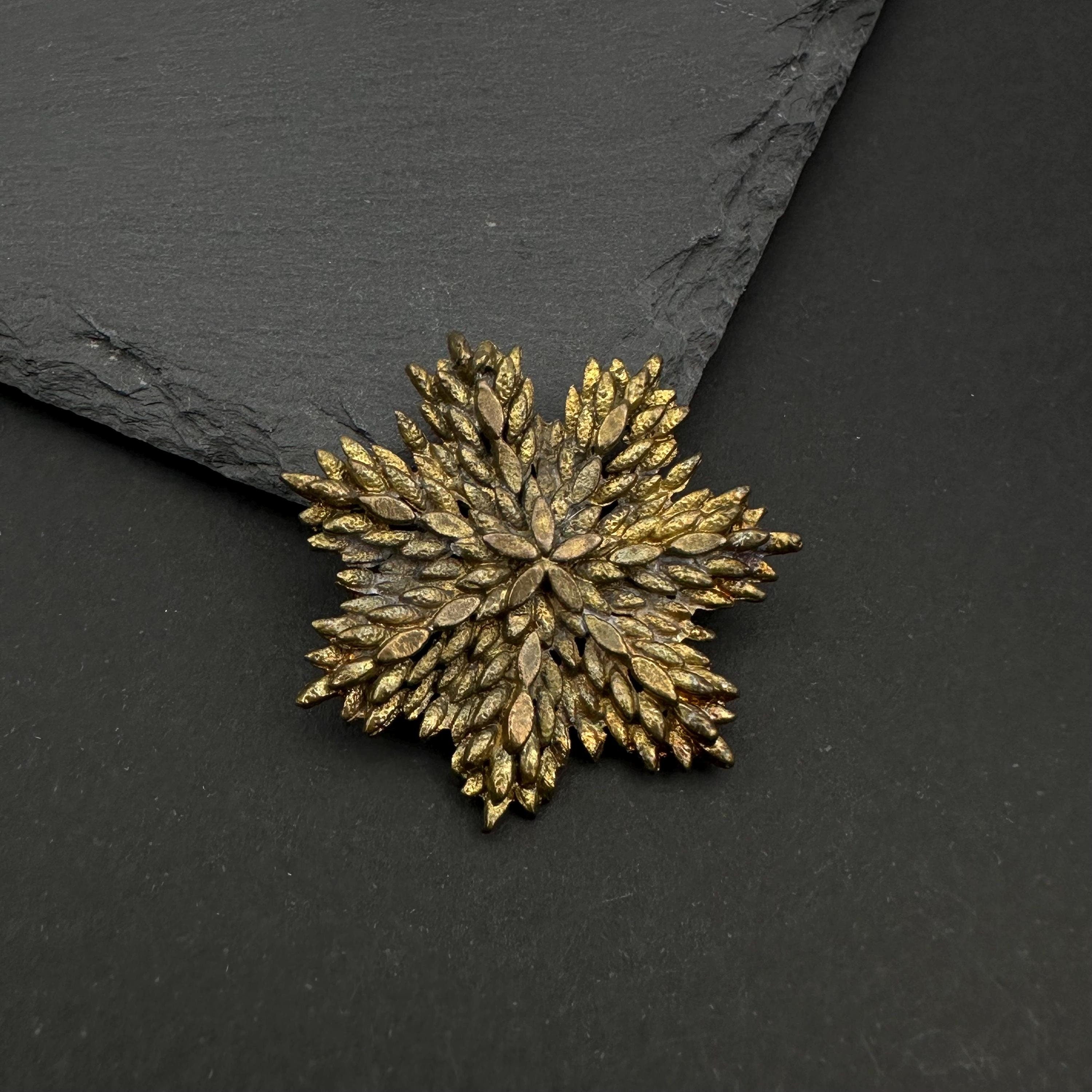 Vintage USSR bronze star brooch