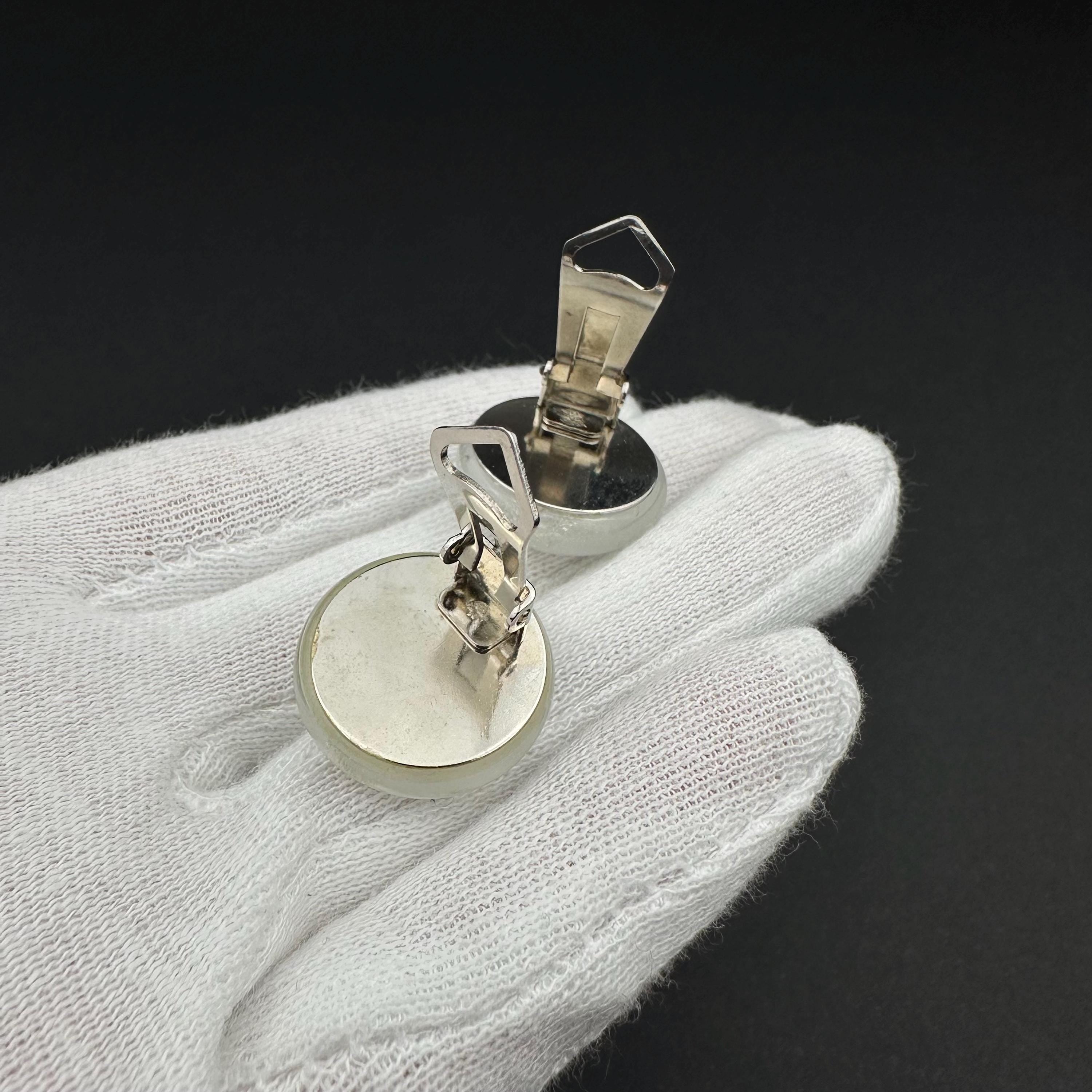 Vintage Clear Glass Clip-On Earrings, Minimalist Retro Jewelry