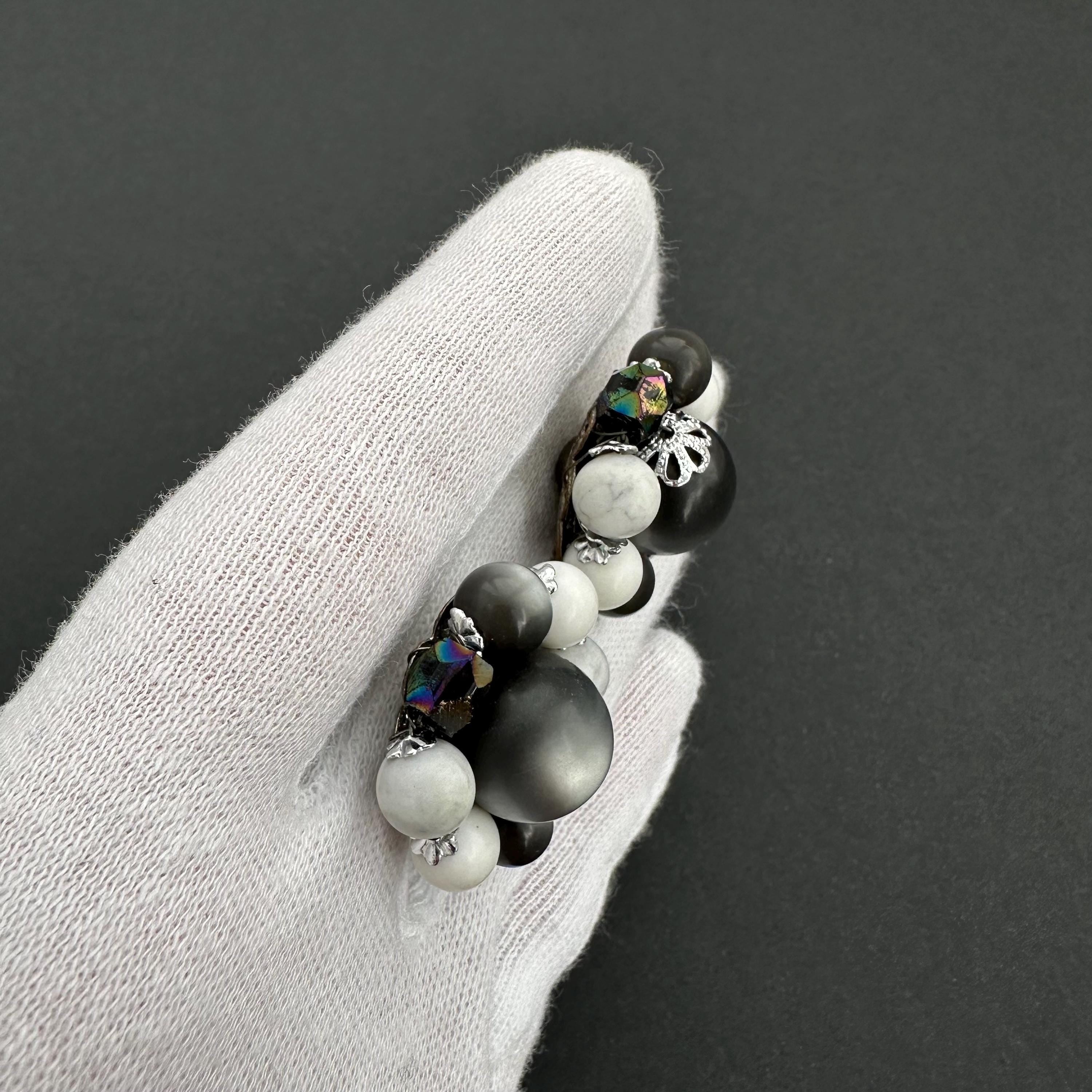 Vintage Japan cluster clip-on earrings