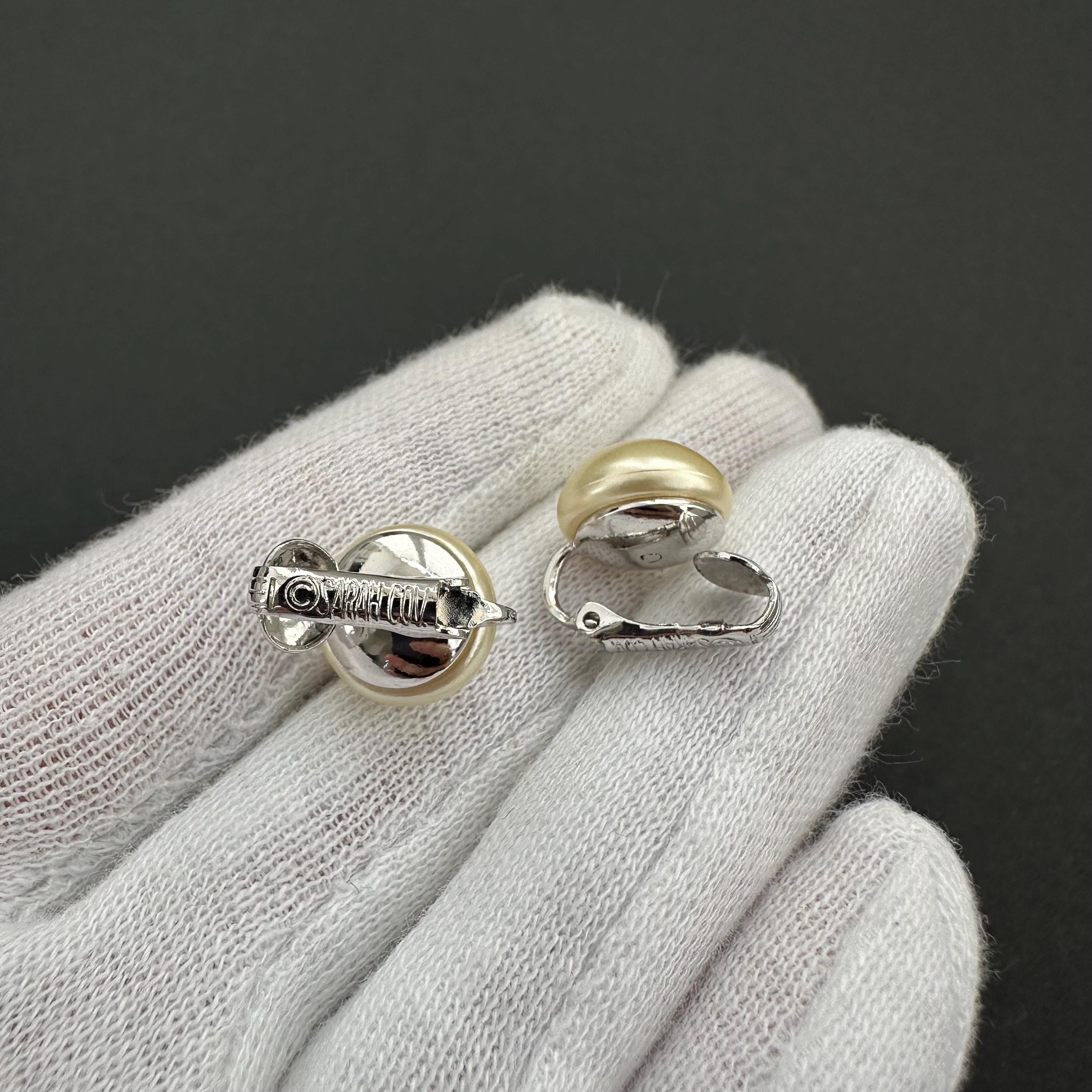 Vintage Sarah Coventry faux pearl clip-on earrings