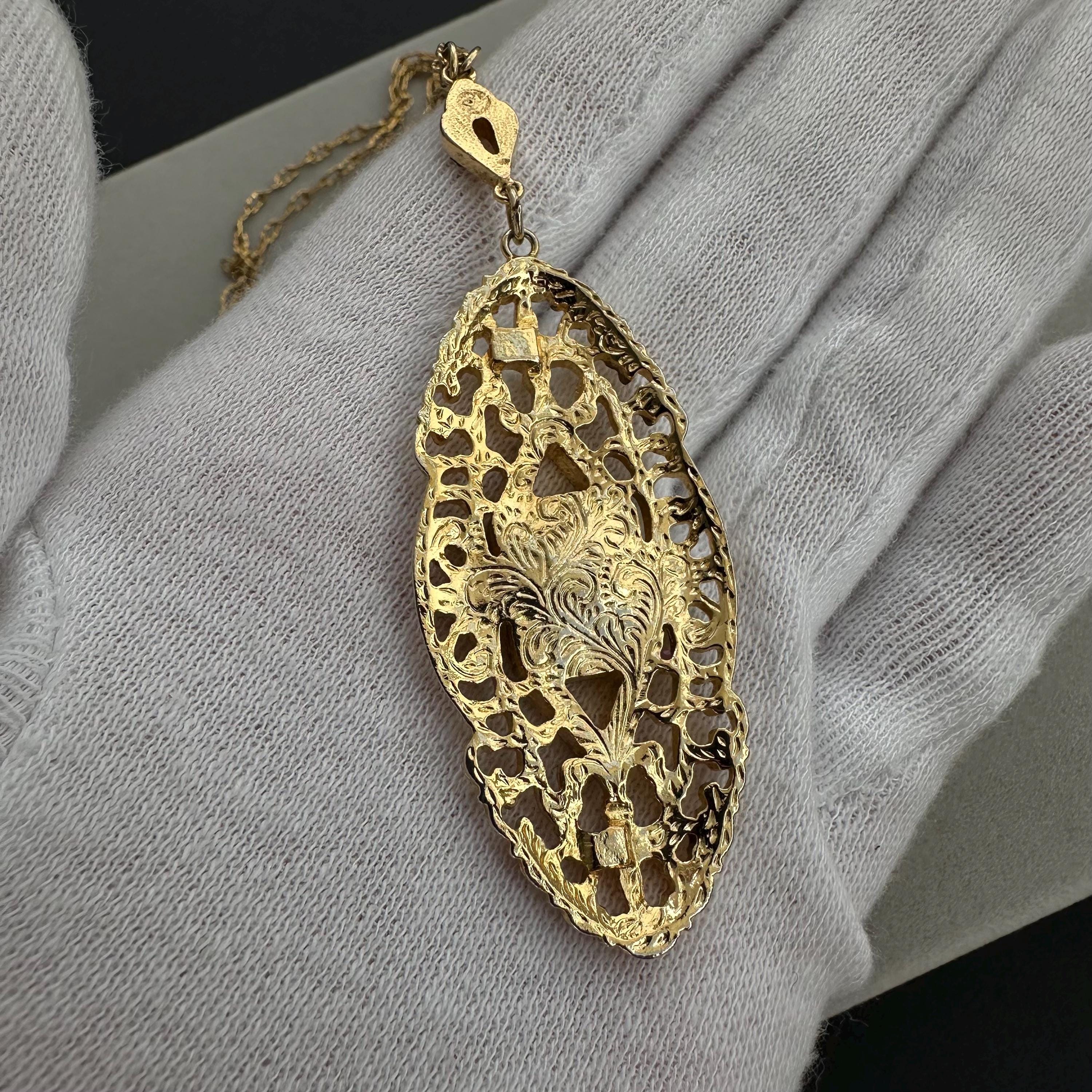 Vintage 1928 gold tone filigree rhinestone jewelry set