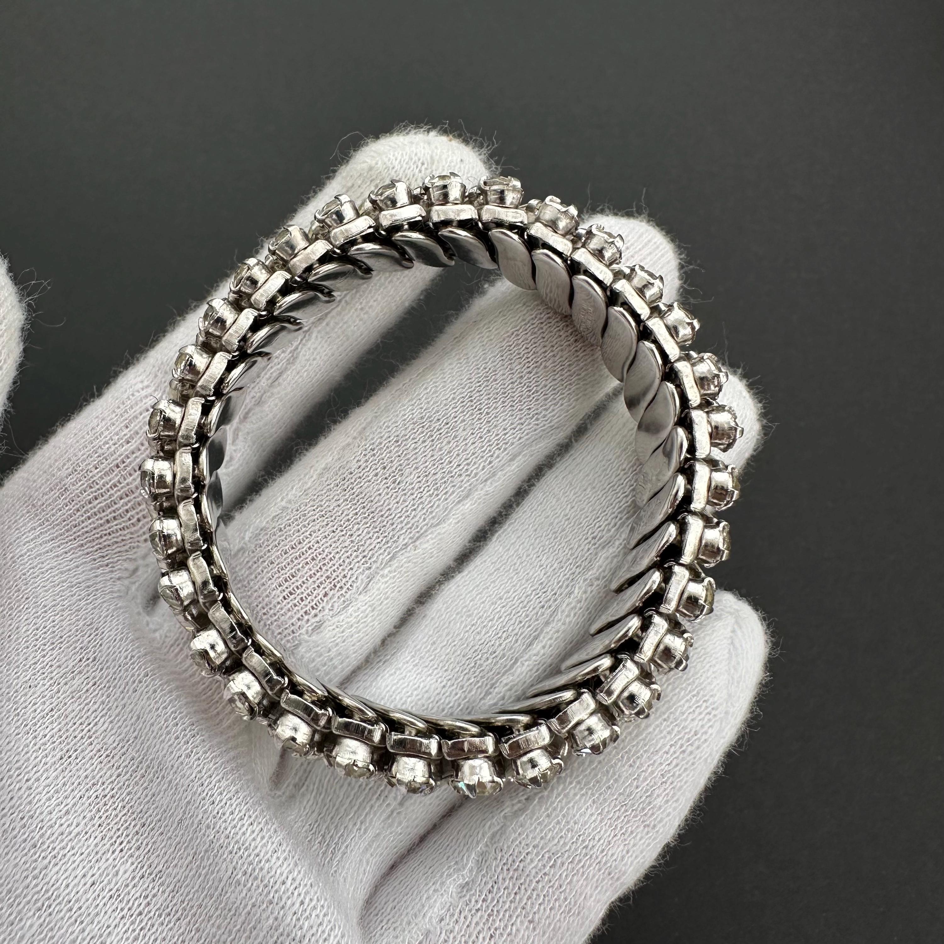 Vintage PARCO rhinestone expansion bracelet