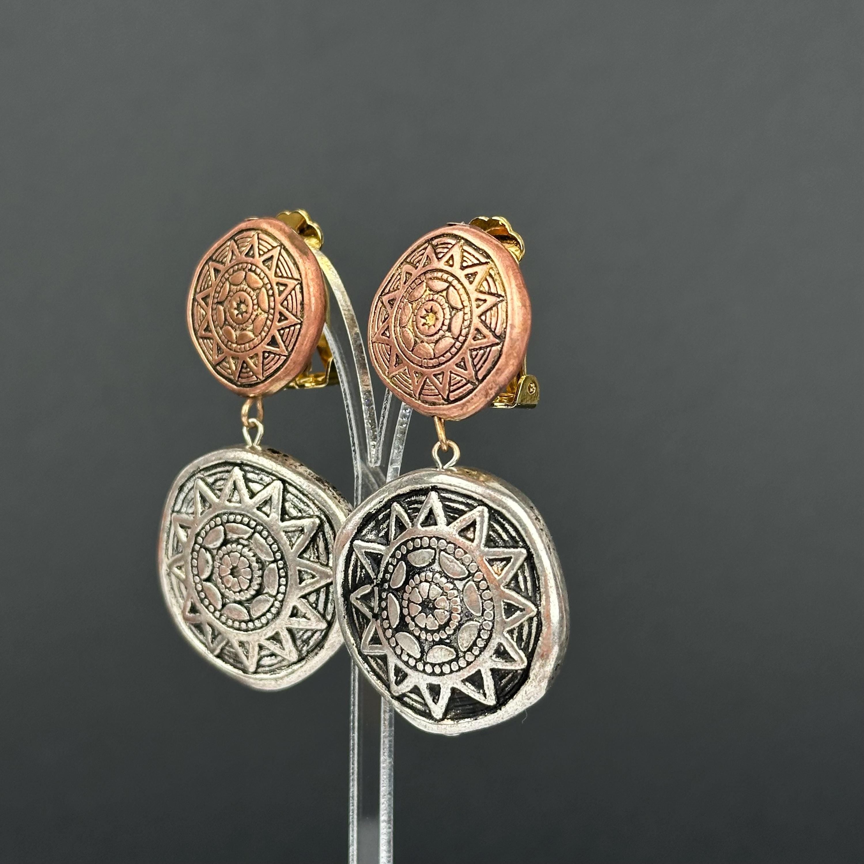 Vintage designer clip-on earrings by Mary Demarco