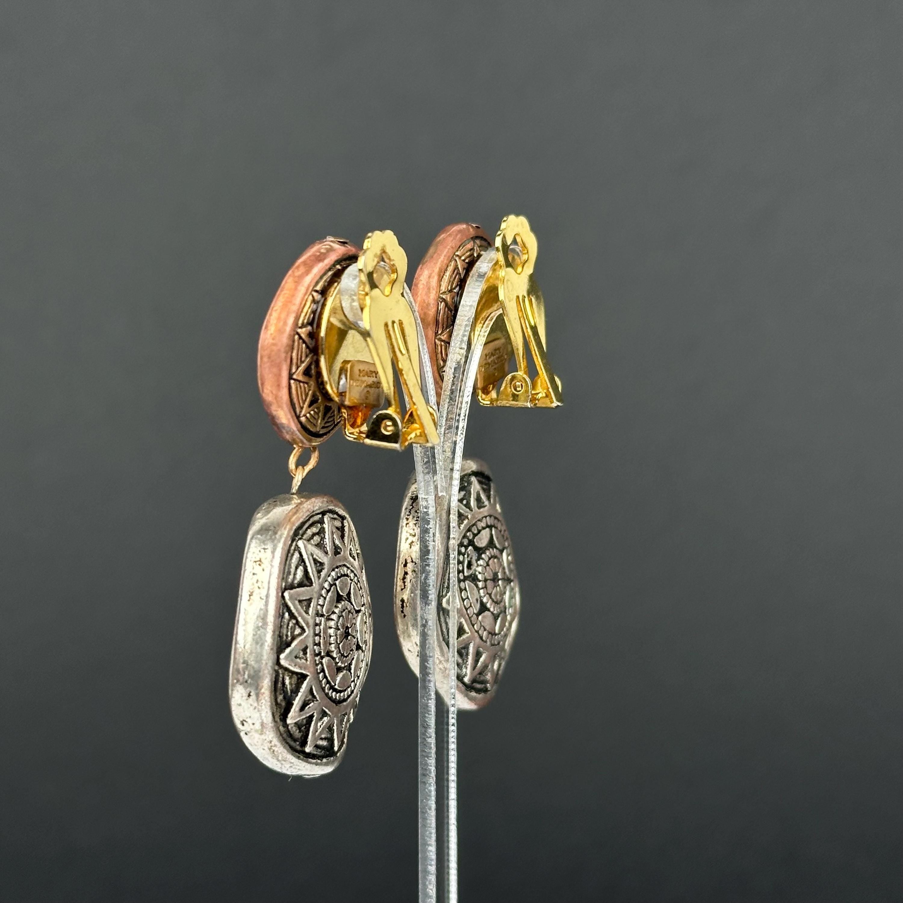 Vintage designer clip-on earrings by Mary Demarco