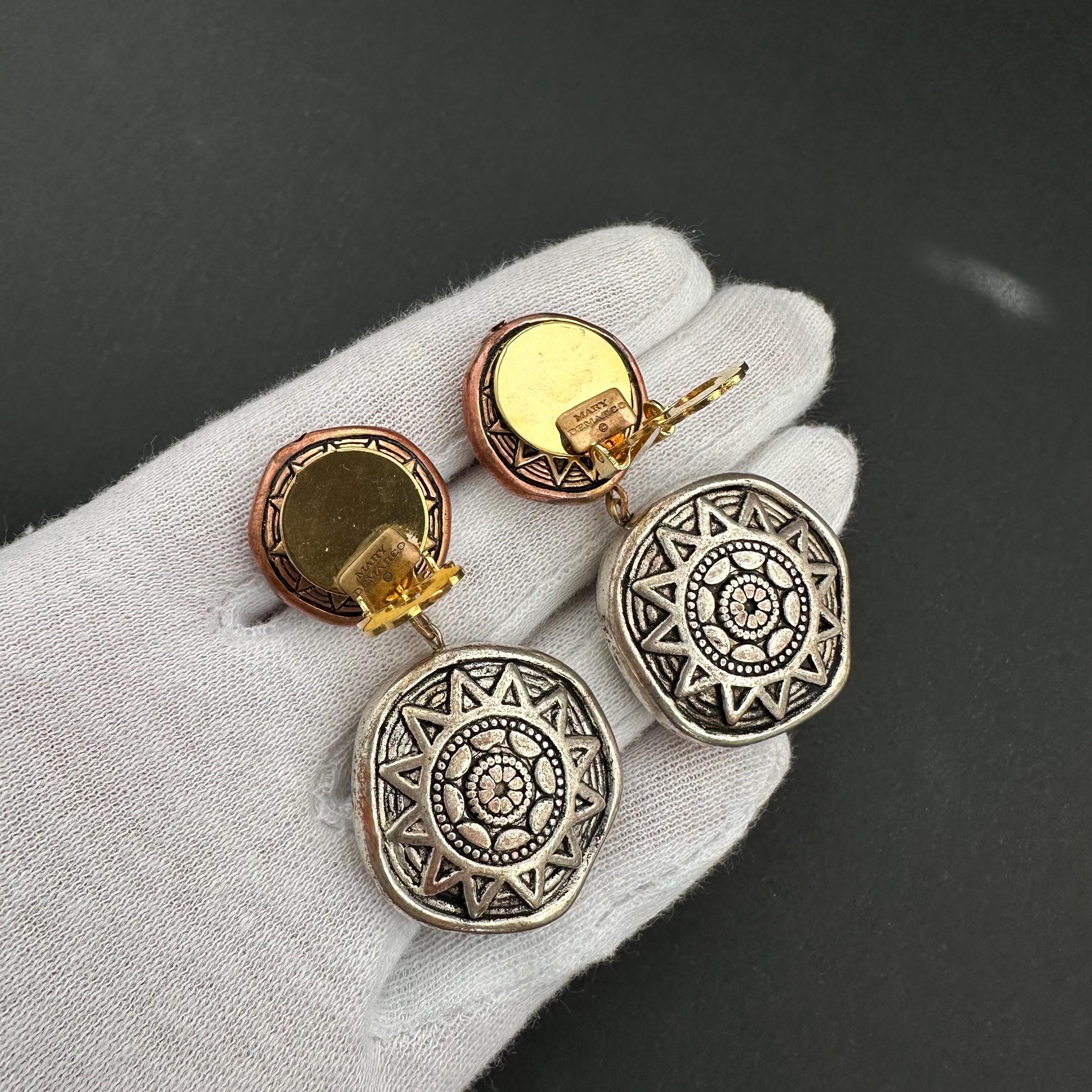 Vintage designer clip-on earrings by Mary Demarco
