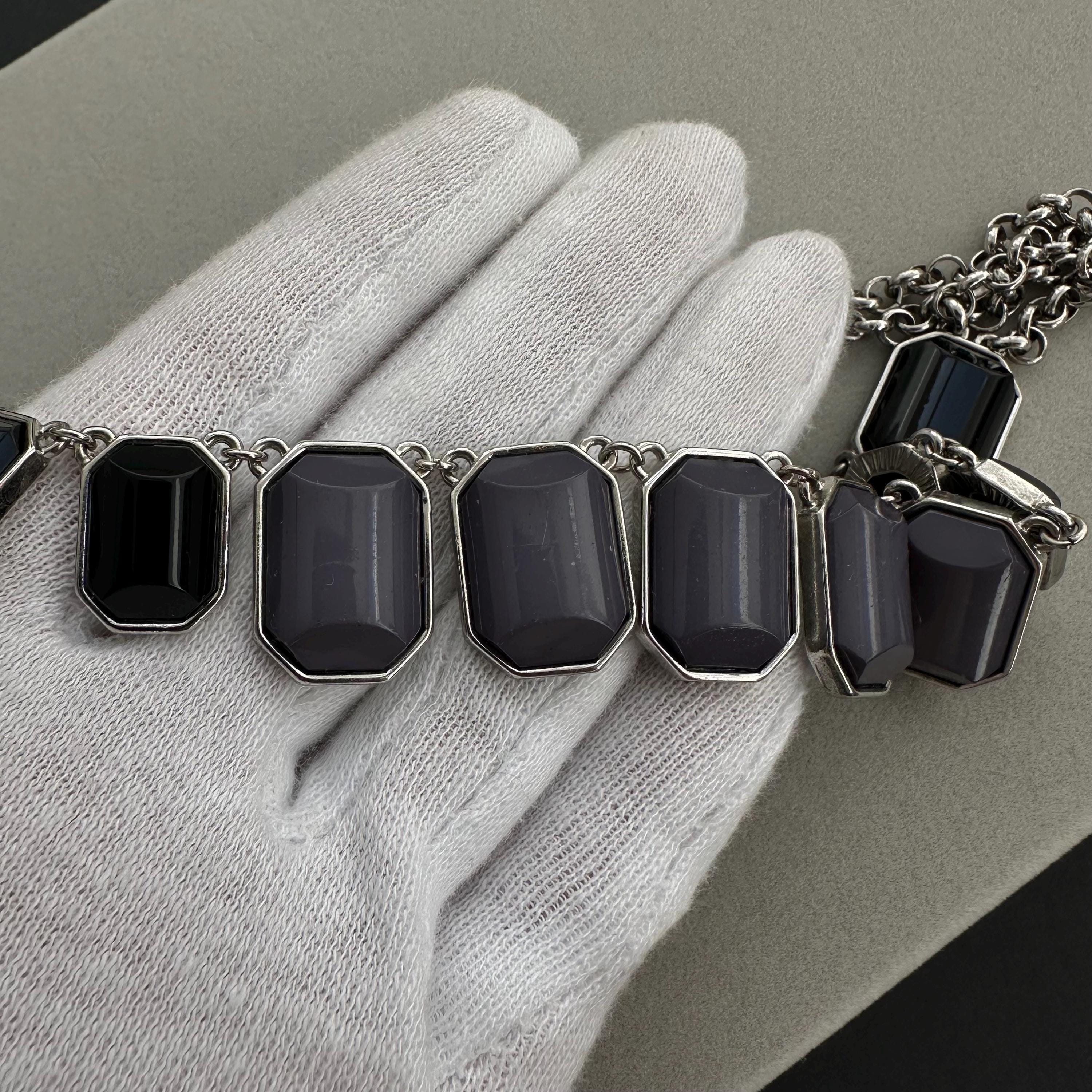 Vintage Cookie Lee black & gray necklace