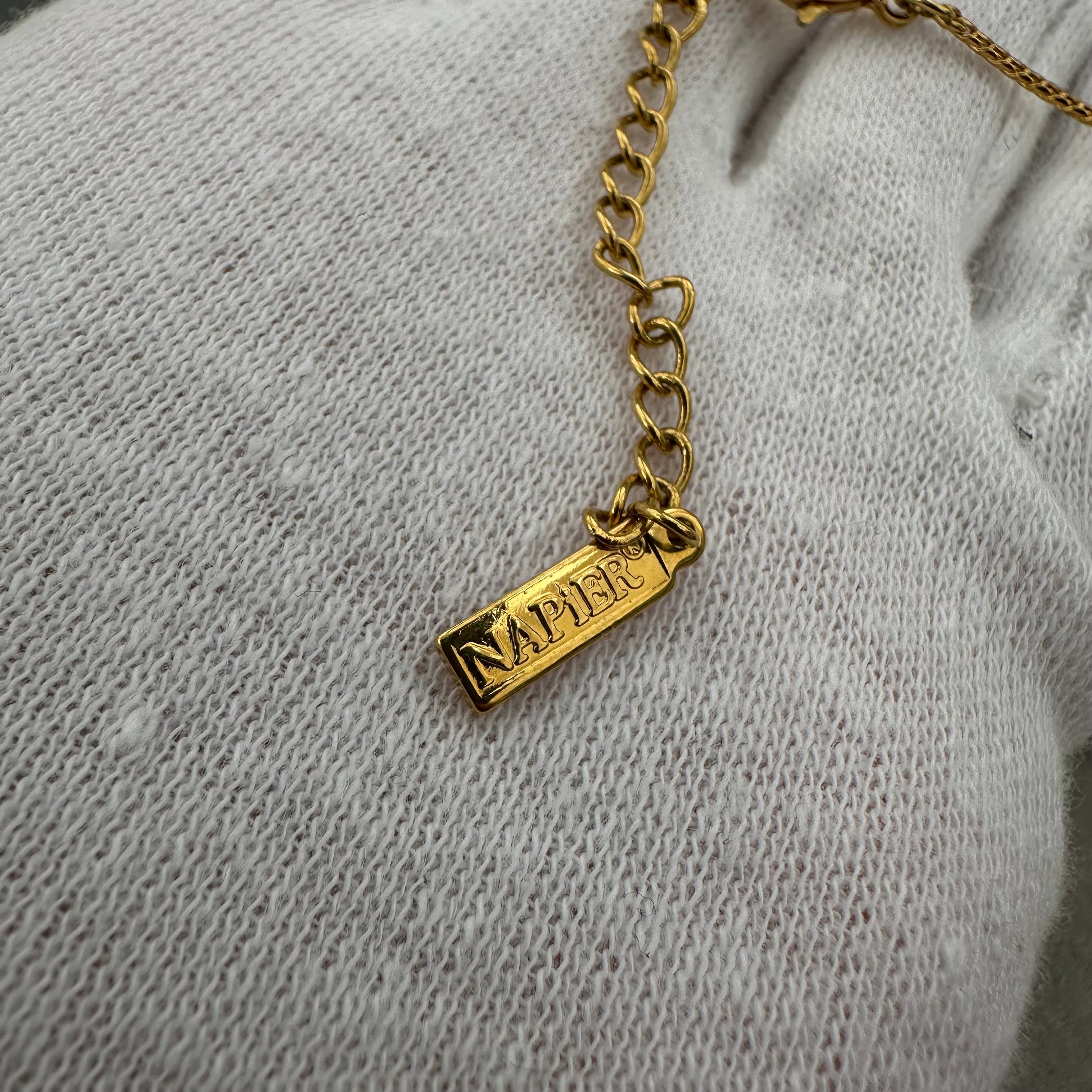 Vintage Napier gold-tone chain necklace