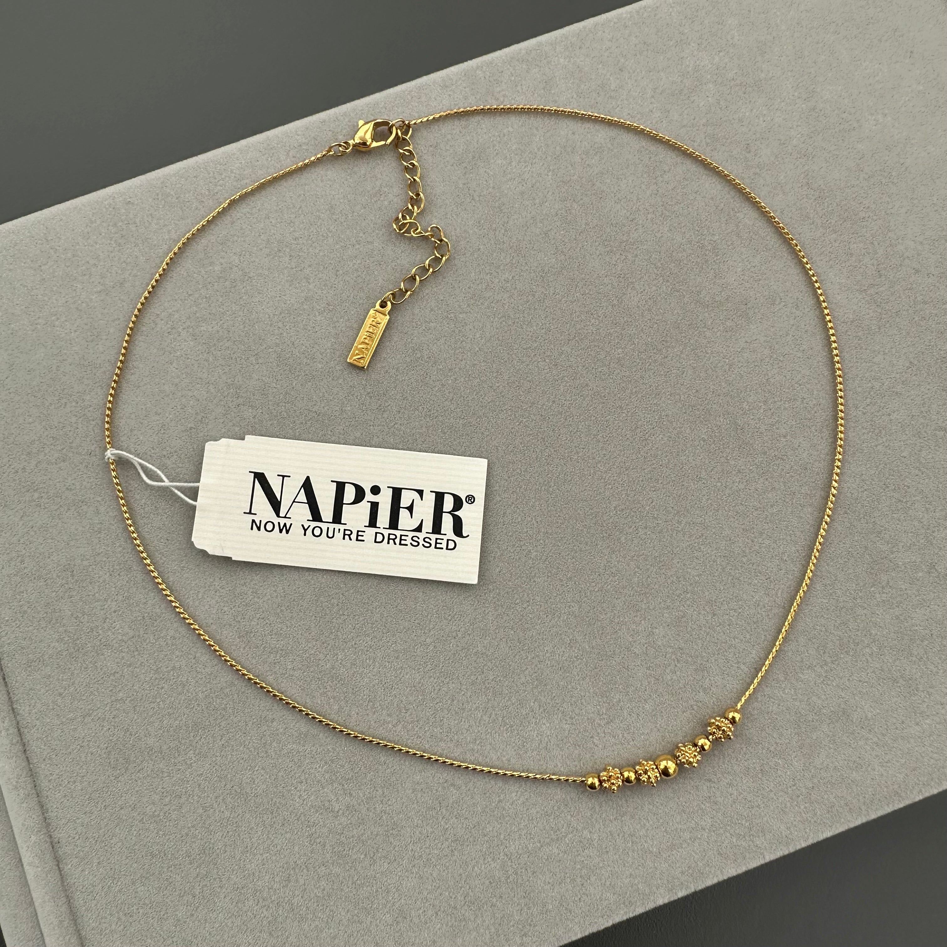 Vintage Napier gold-tone chain necklace