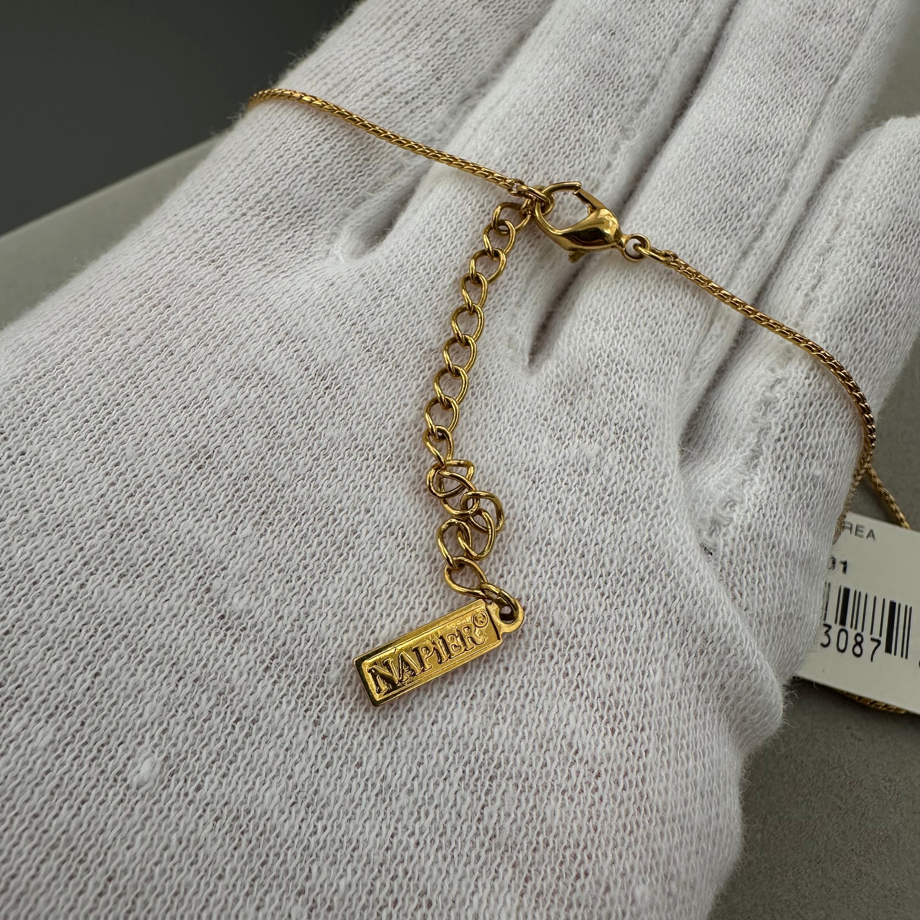 Vintage Napier gold-tone chain necklace