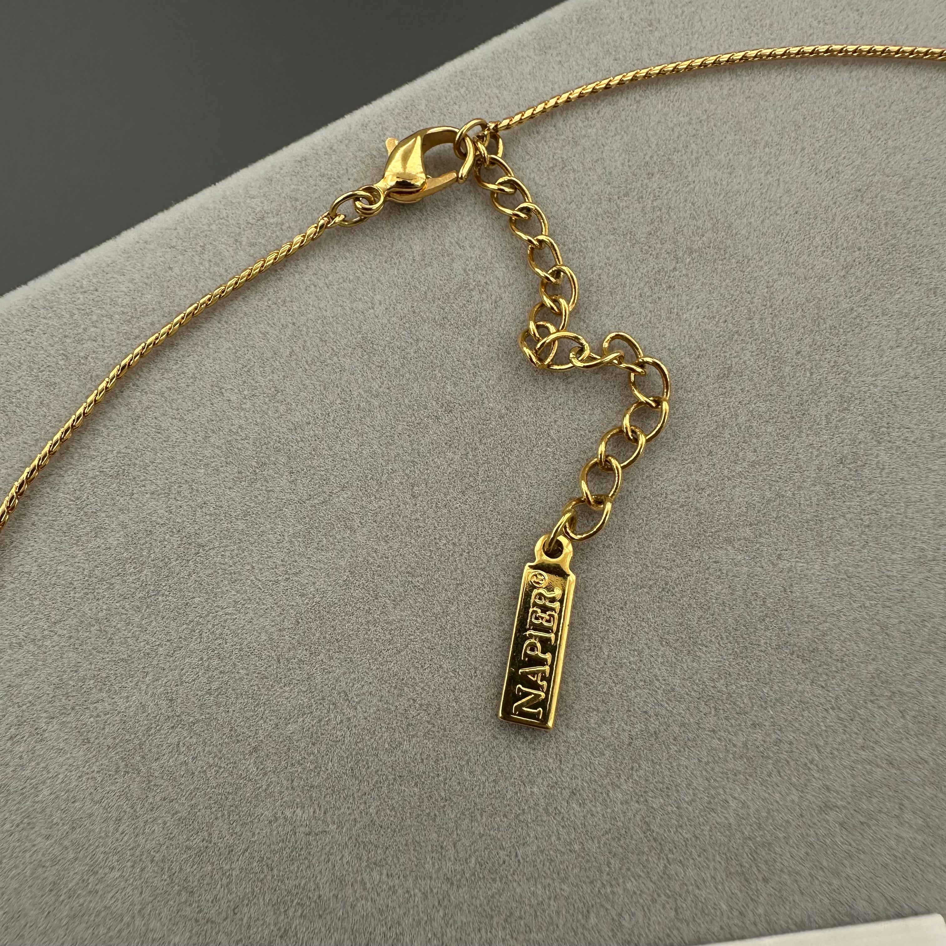 Vintage Napier gold-tone chain necklace