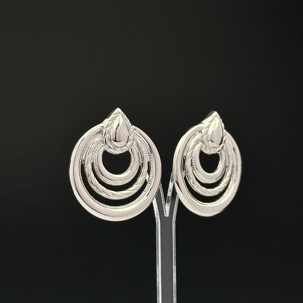 Vintage silver tone earrings
