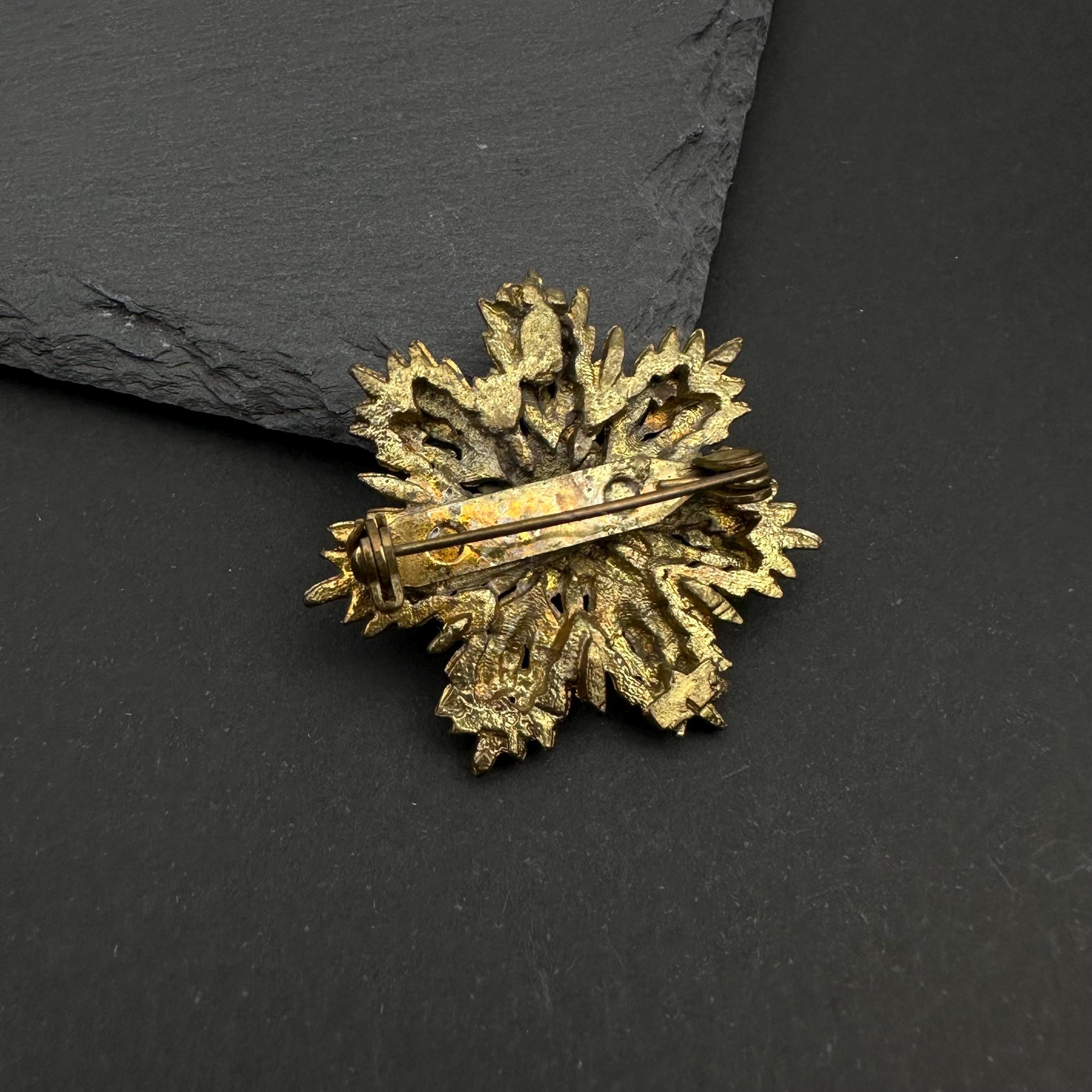 Vintage USSR bronze star brooch