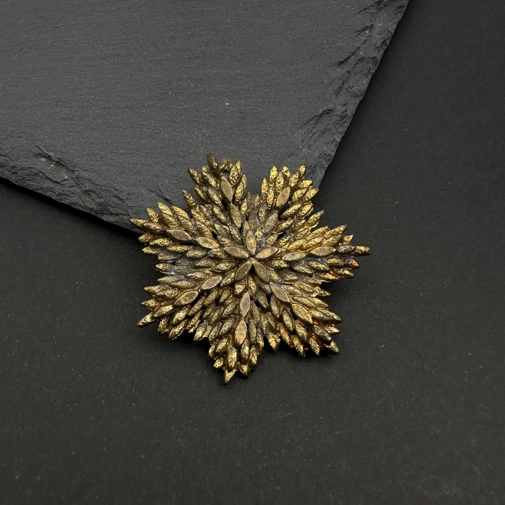 Vintage USSR bronze star brooch