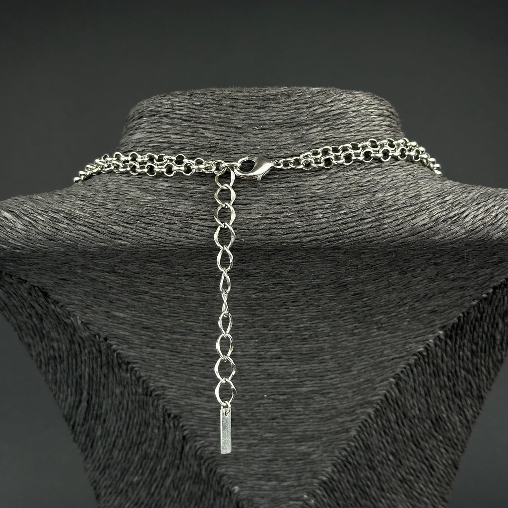Vintage Cookie Lee black & gray necklace