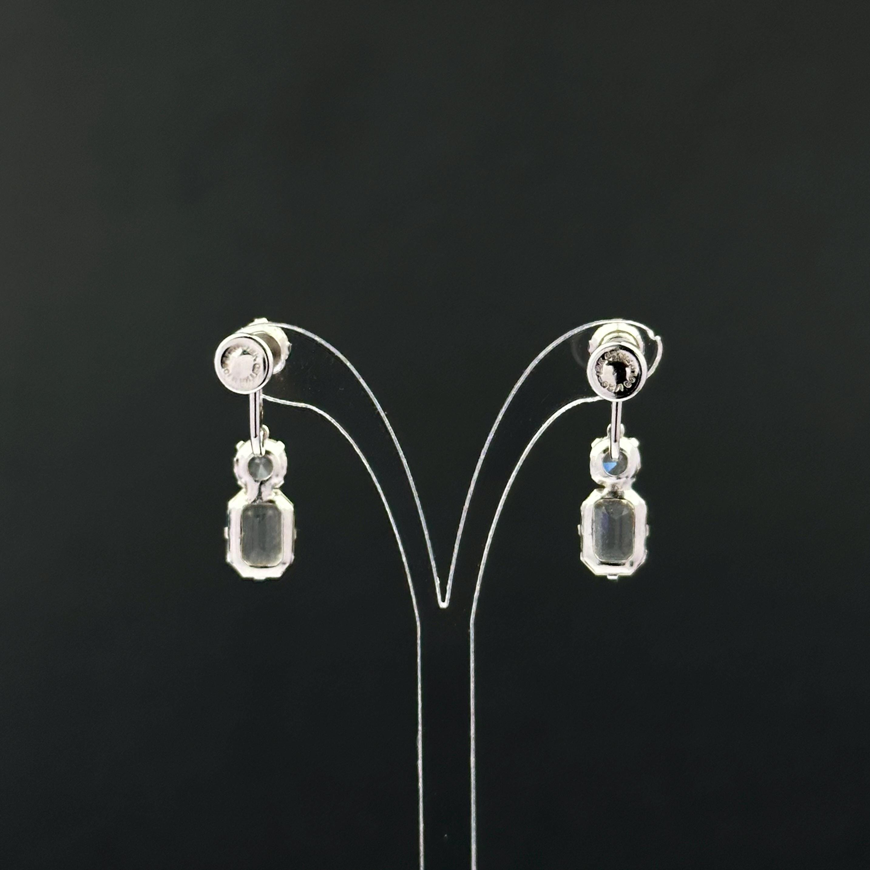 Vintage silver tone 12K gold filled and rhinestone screw-back earrings