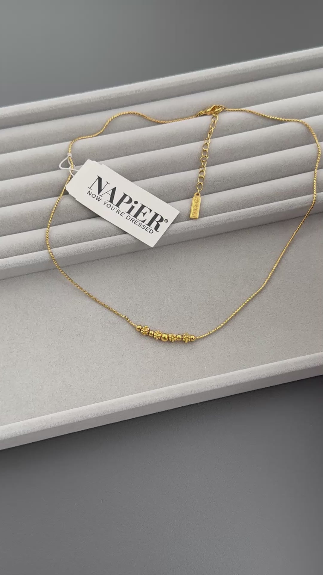 Vintage Napier gold-tone chain necklace
